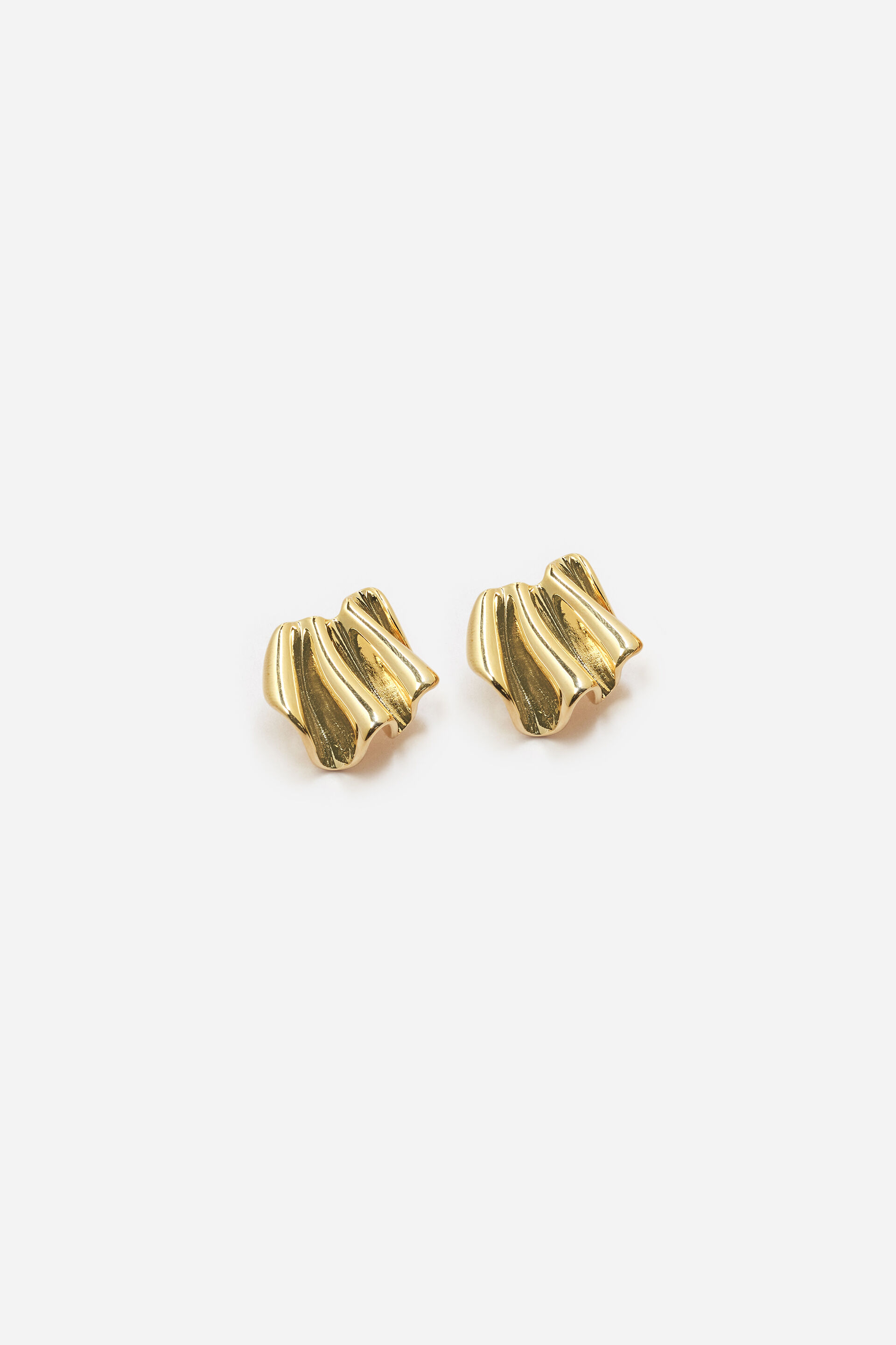 Glistening Gold Stud Earrings, , image 2